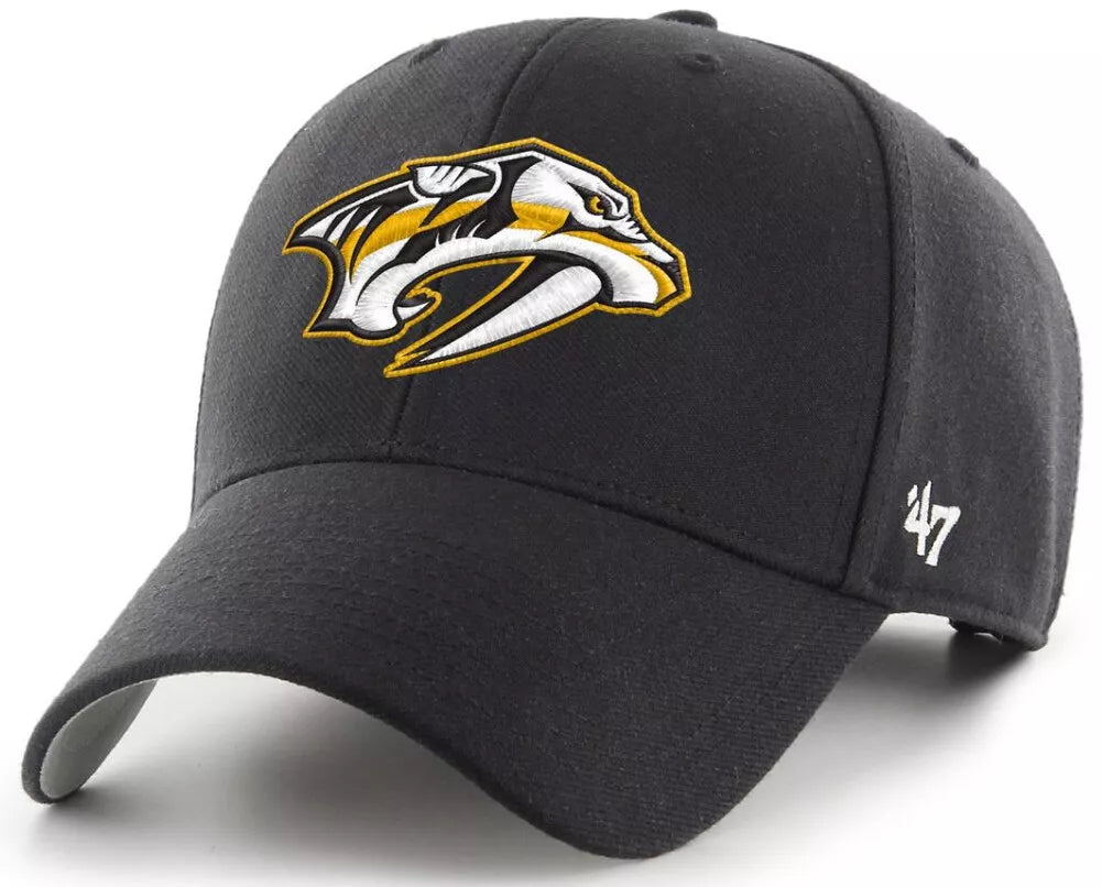 Nashville Predators Black MVP Adjustable Cap