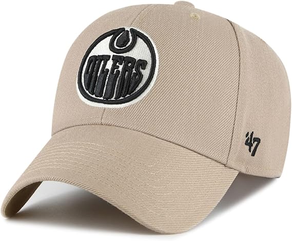 Edmonton Oilers Khaki MVP Adjustable Cap