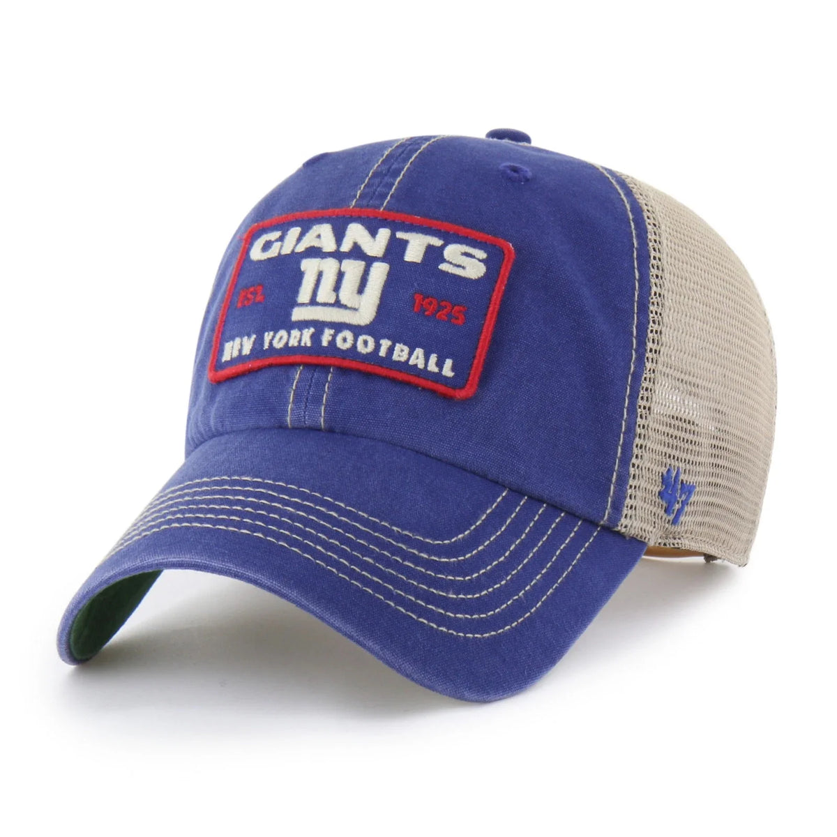 New York Giants Wabash Clean Up Trucker Cap Vintage Royal