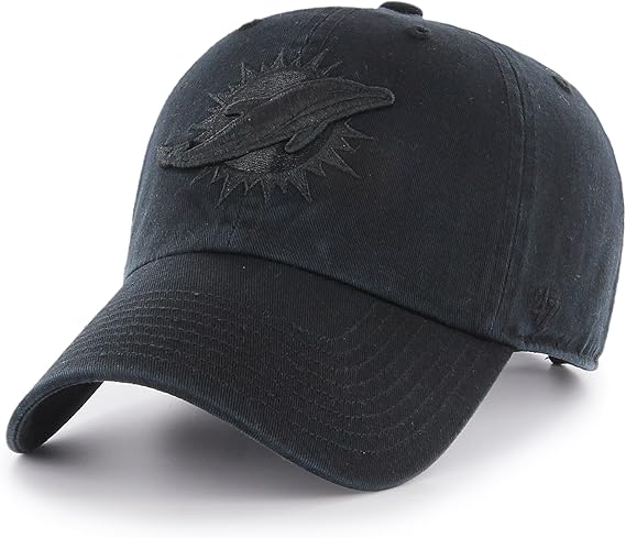 Miami Dolphins Clean Up Black Adjustable Cap