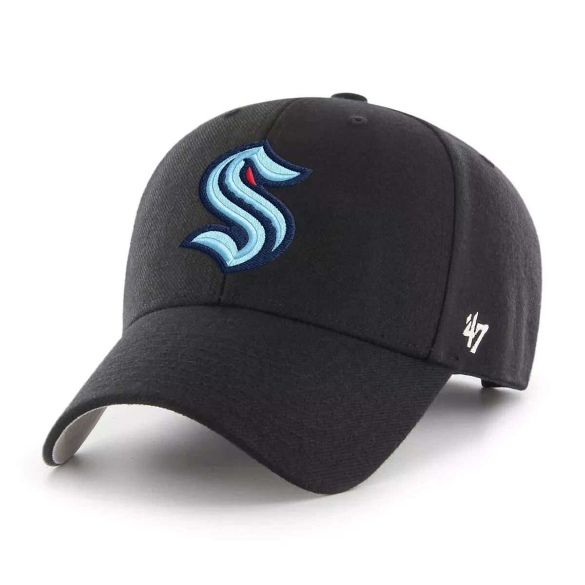 Seattle Kraken Black MVP Adjustable Cap