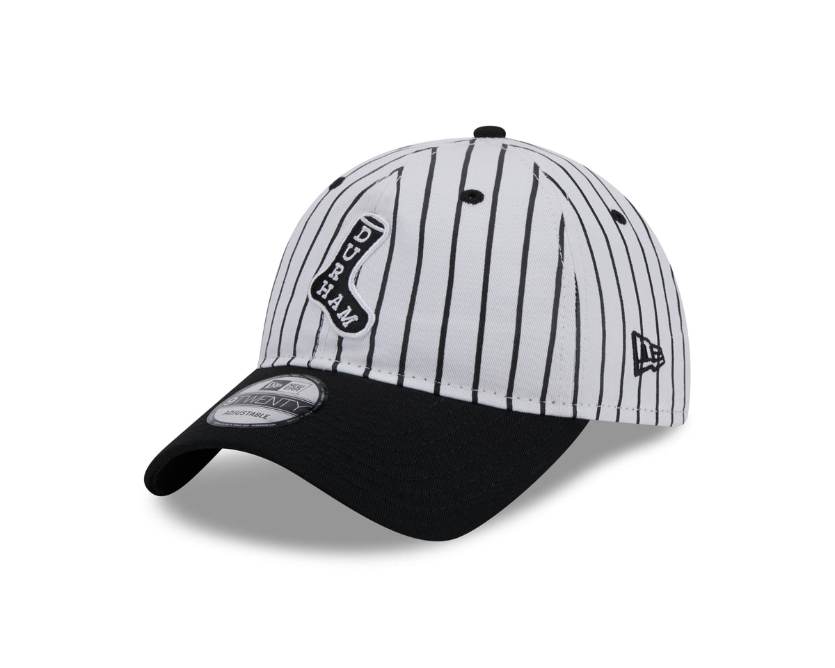 Durham Bulls Theme Night Pinstripe 9Twenty White & Black Adjustable Cap