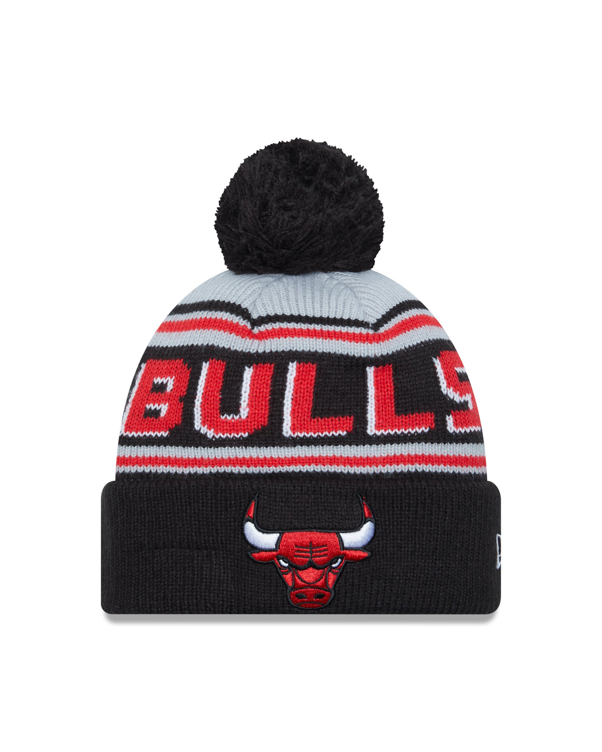 Chicago Bulls Wordmark Pom Knit Beanie