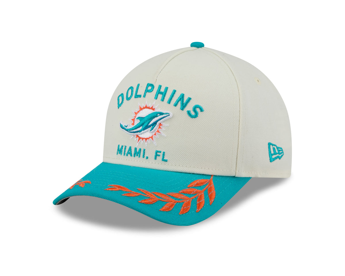 Miami Dolphins 2025 Draft 9Forty M Crown Cream Cap