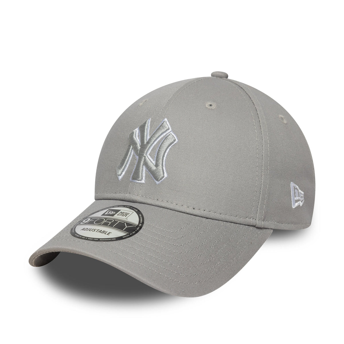 New York Yankees MLB Outline Grey 9Forty Adjustable Cap