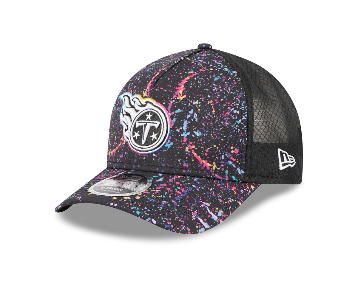Tennessee Titans 2025 Crucial Catch 9Forty Trucker Cap