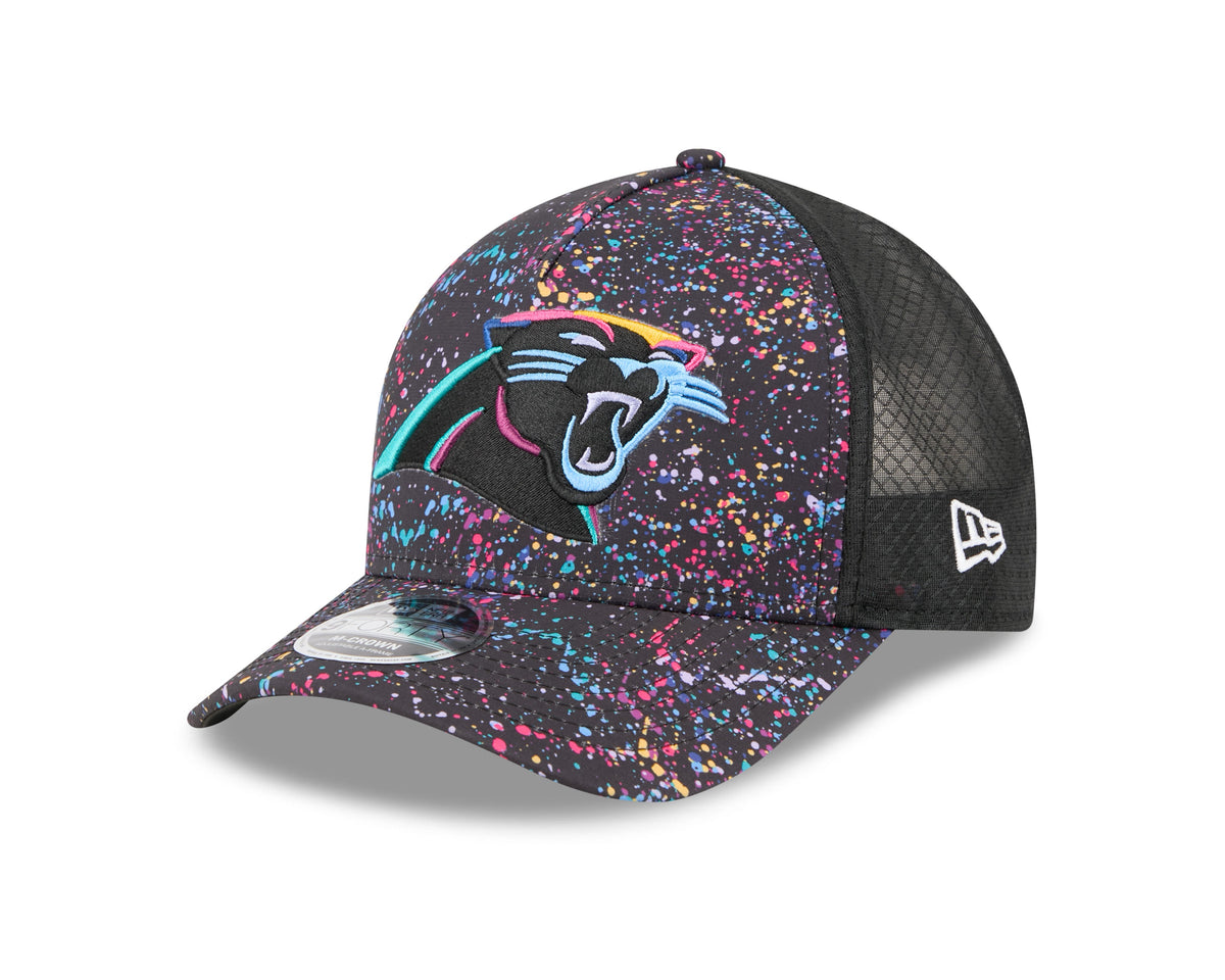 Carolina Panthers 2025 Crucial Catch 9Forty Trucker Cap