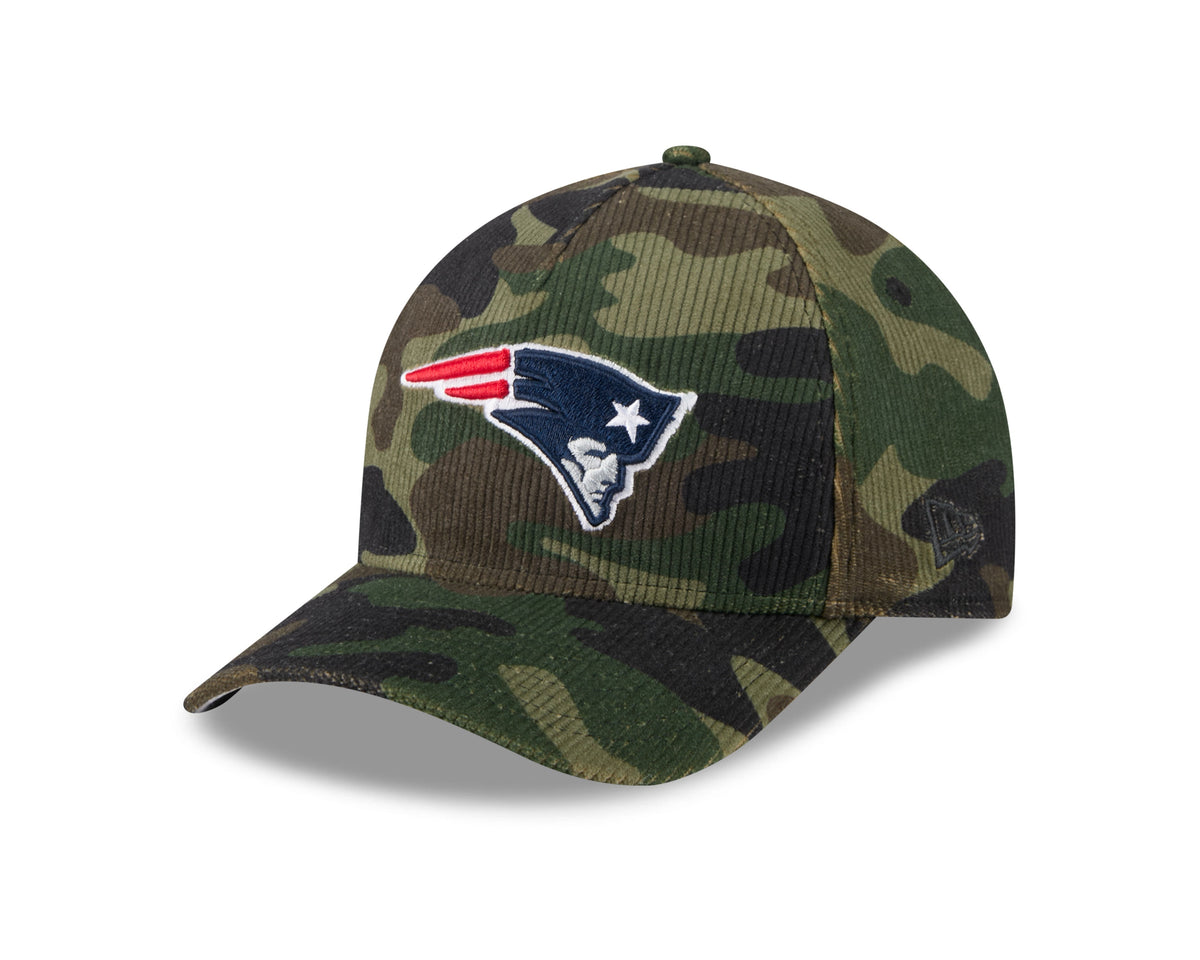 New England Patriots Camo Cord 9FORTY MCrown A-Frame Adjustable Cap