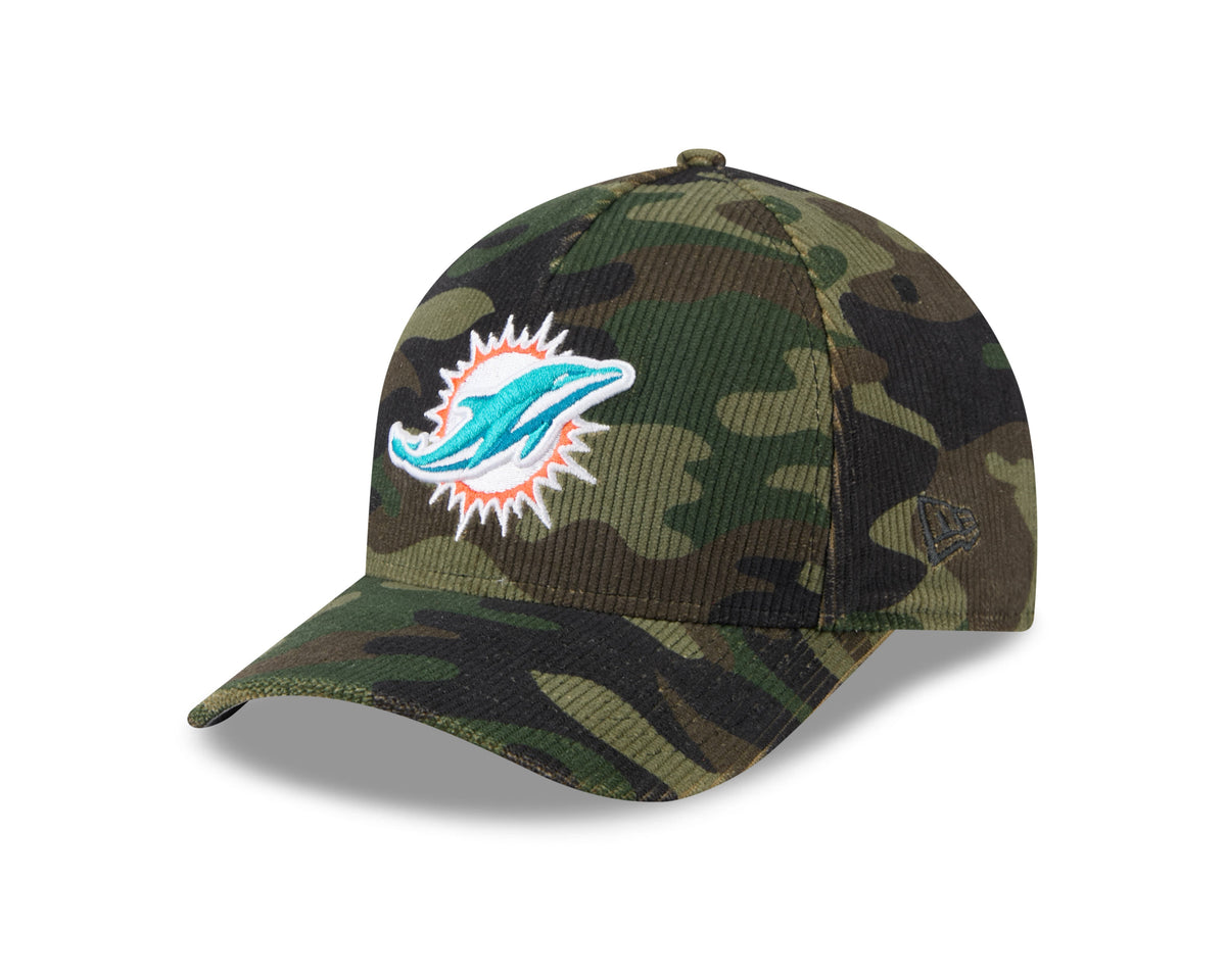 Miami Dolphins Camo Cord 9FORTY MCrown A-Frame Adjustable Cap