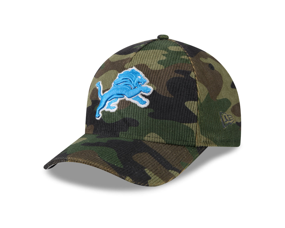 Detroit Lions Camo Cord 9FORTY MCrown A-Frame Adjustable Cap