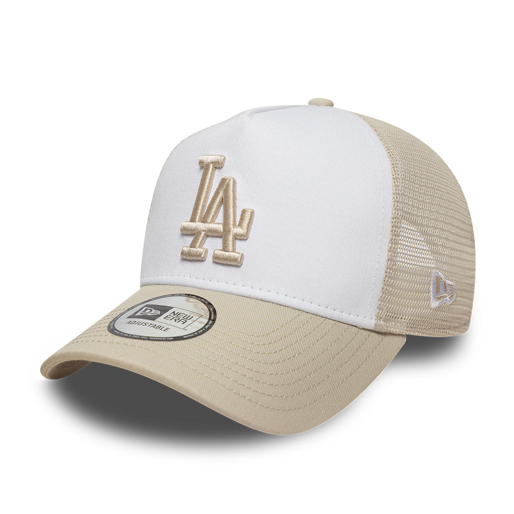 LA Dodgers Light Beige Essential Trucker Cap