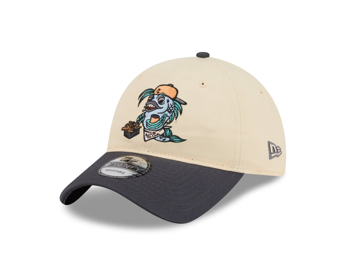 Lake County Captains Theme Night French Fry 9Twenty Cream & Navy Adjustable Cap