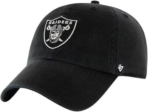 Las Vegas Raiders Black Cleanup Adjustable Cap