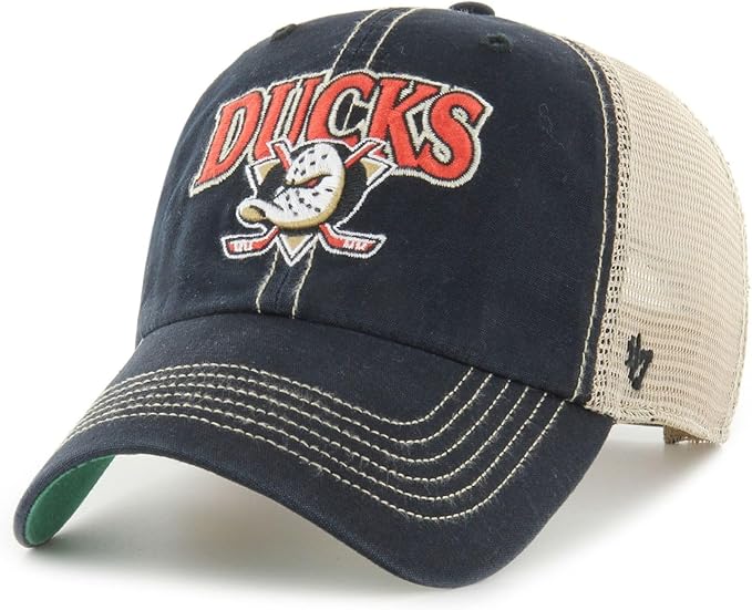 Anaheim Ducks Tuscaloosa Black Clean Up - Orange Logo