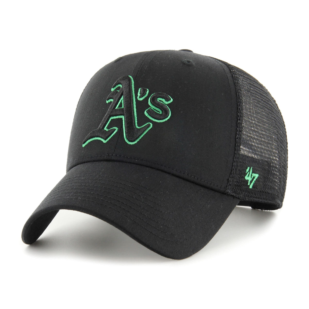 Oakland Athletics Black Branson Sure Shot 47 MVP Trucker Cap