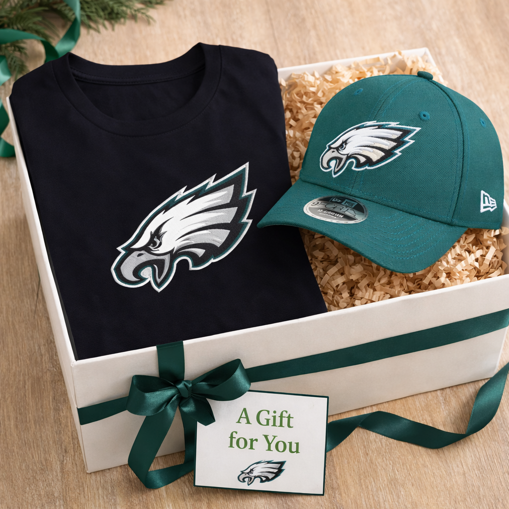 Philadelphia Eagles Cap & T-Shirt Supporters Bundle