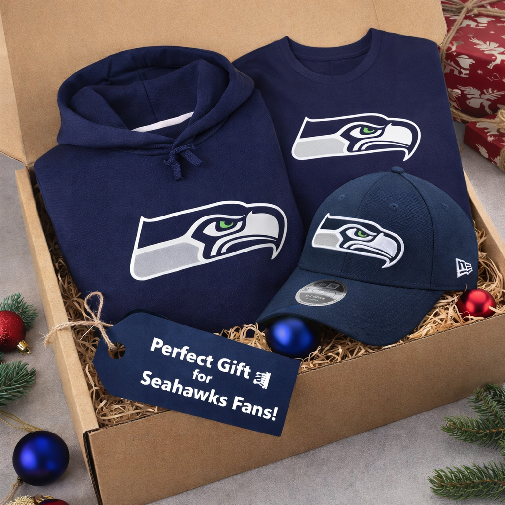 Seattle Seahawks T-Shirt Hoodie & Cap Supporters Bundle