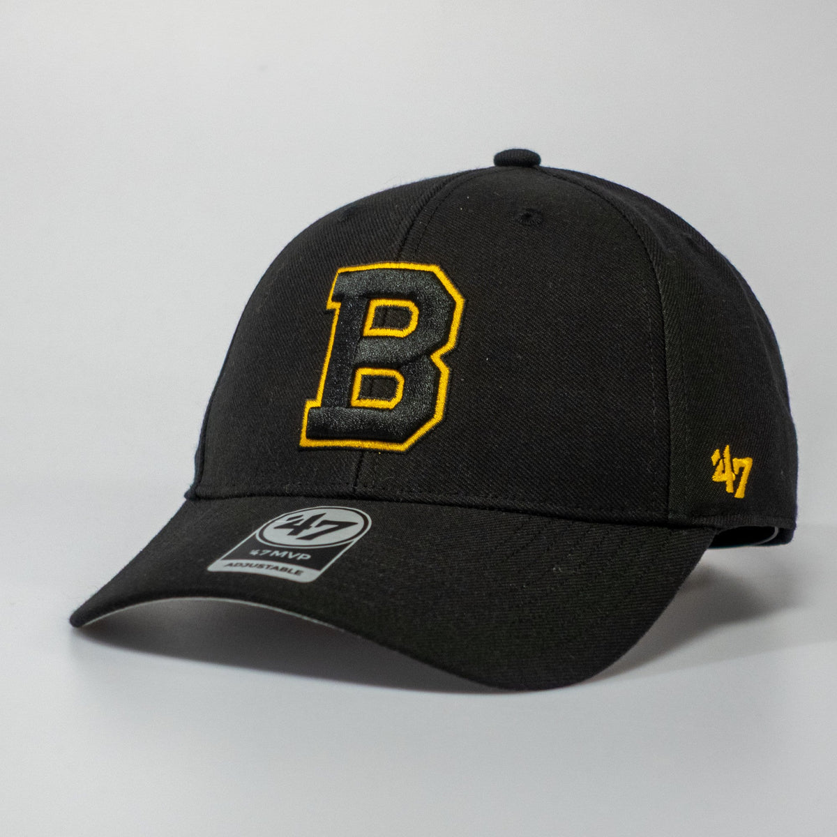 Boston Bruins Black Alternate Logo MVP Adjustable Cap