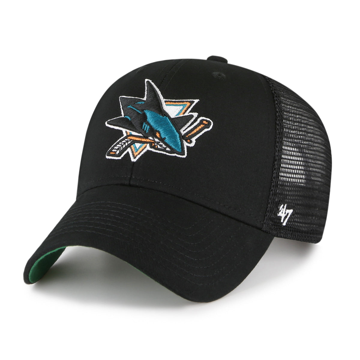 San Jose Sharks Black Branson MVP Trucker Cap