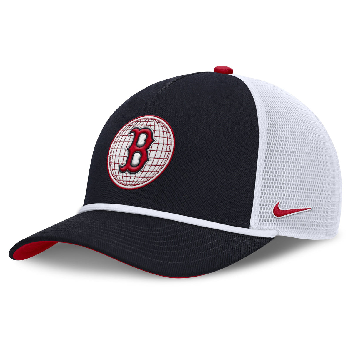 Boston Red Sox Nike Primetime Dri-FIT Rise 5 Panel Trucker Cap