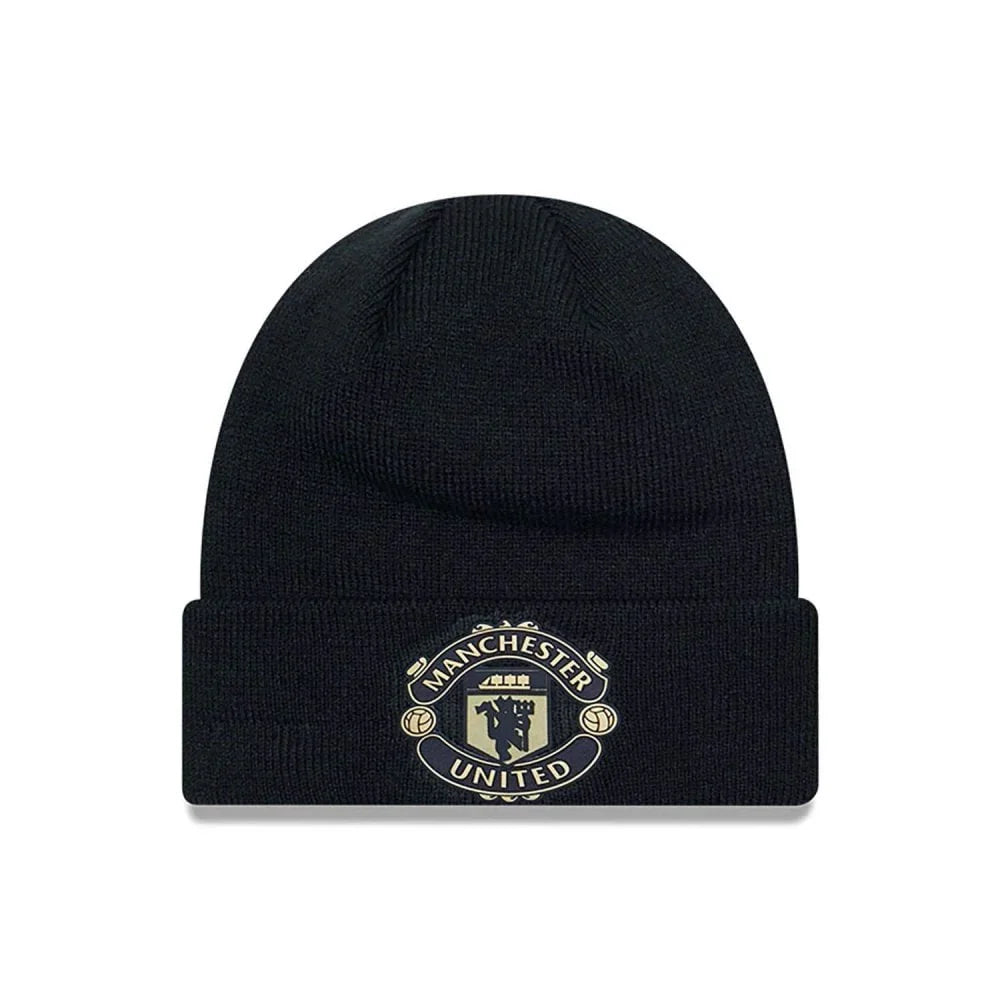 Manchester United FC Black & Gold Cuff Knit
